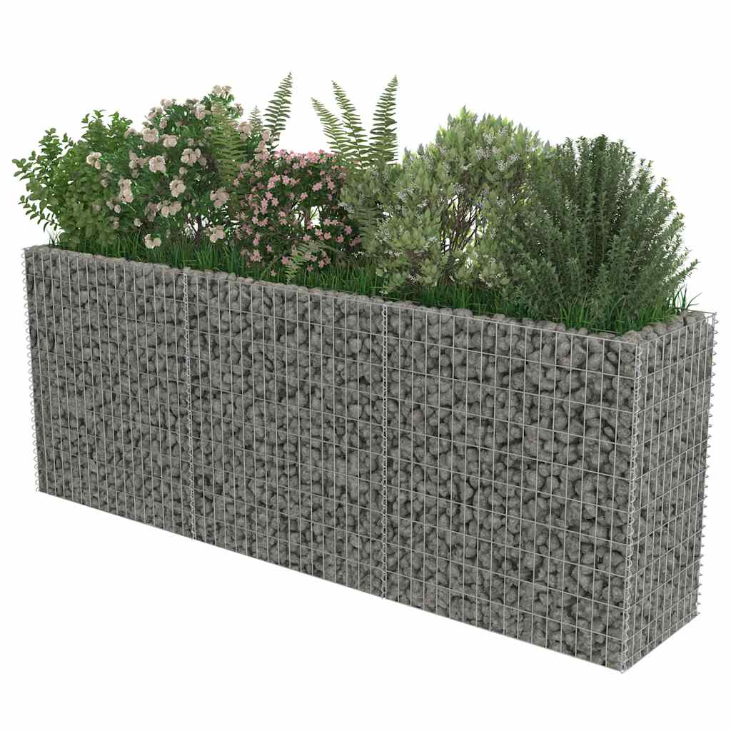 Gabionen-Hochbeet Verzinkter Stahl 450×90×100 cm