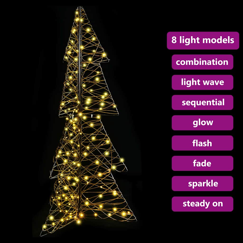 Weihnachtsbaum mit 100 LEDs Warmes Weiß 120 cm PET