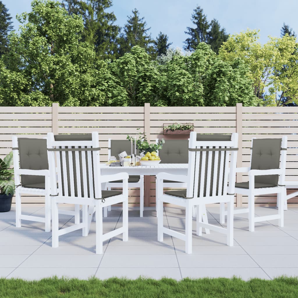 Niedriglehner-Auflagen 2 Stk Melange Anthrazit 100x50x7cm Stoff