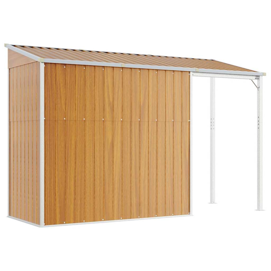 Gartenhaus mit Schleppdach Grün 277x107x181 cm Stahl