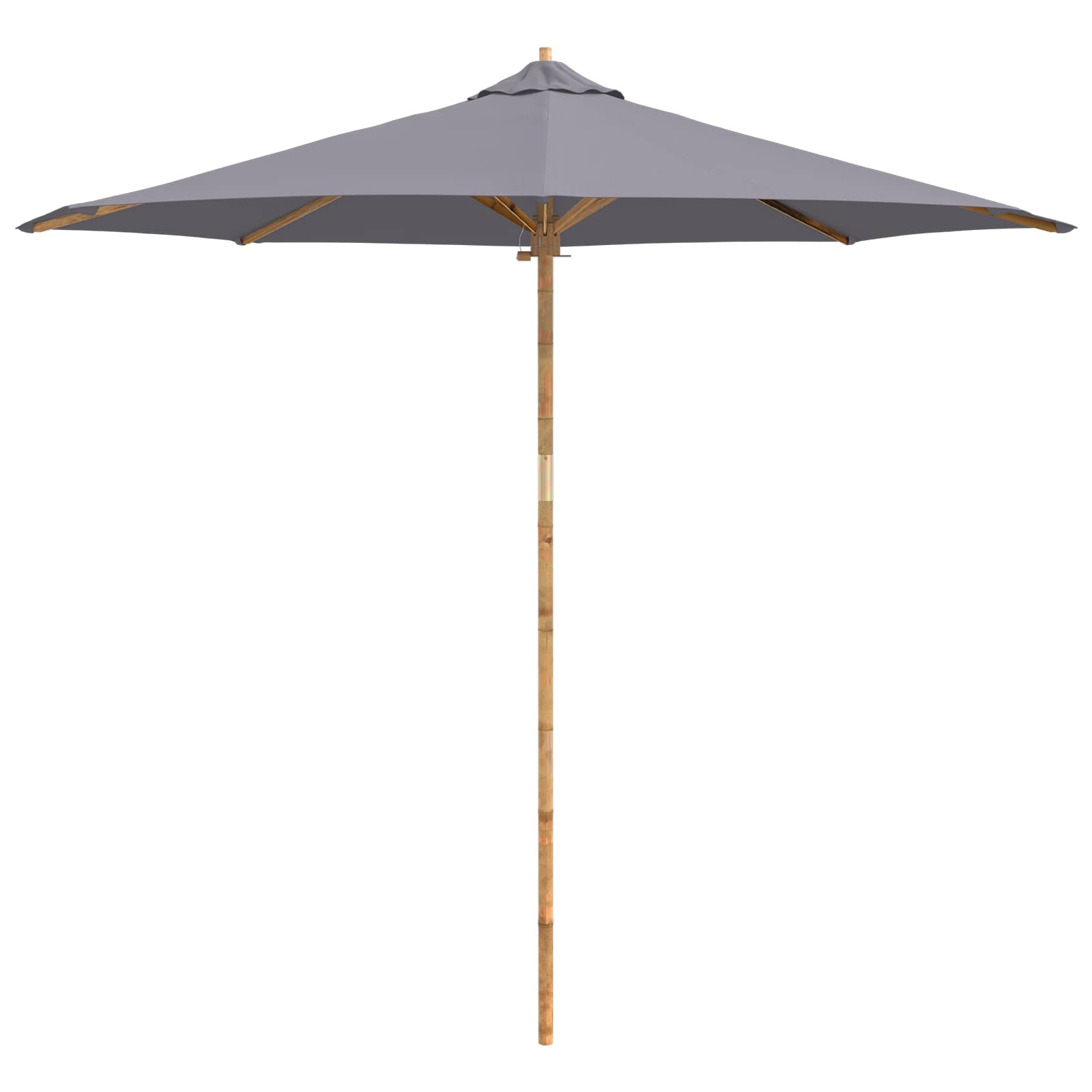 Garten-Sonnenschirm Cremeweiß Ø 150 x 210 cm Bambus