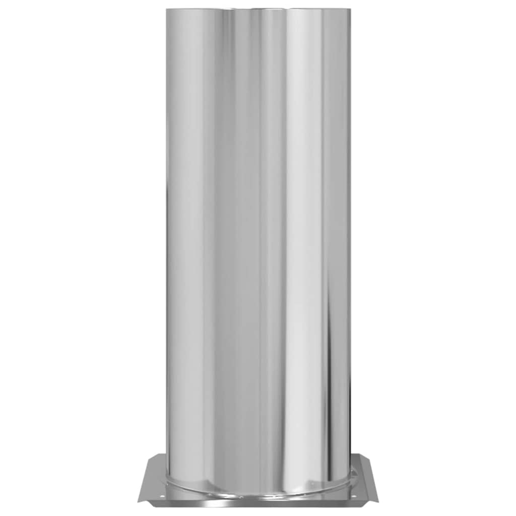 Kamin Kopf Erweiterung Silber 24 x 24 x 50 cm Edelstahl