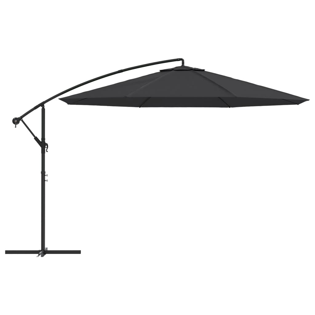 Ampelschirm mit Aluminium-Mast 350 cm Taupe