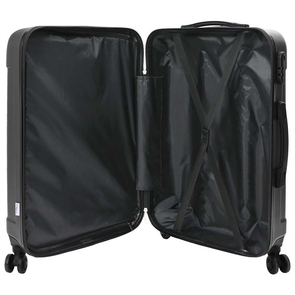 Koffer mit Schloss 3 pcs Schwarz 50 x 31 x 78 cm ABS Kunststoff