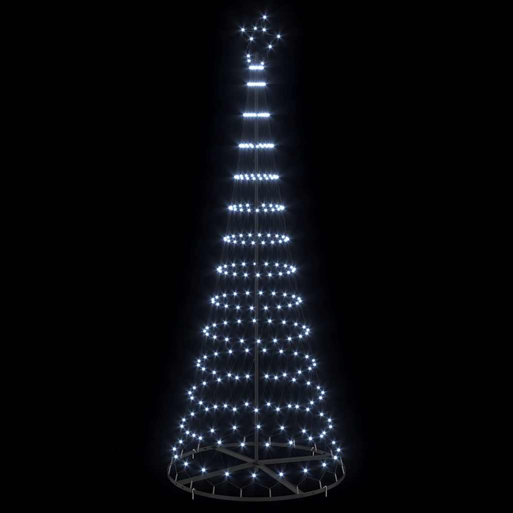 LED-Weihnachtsbaum mit 230 LEDs Mehrfarbig 184,5 cm Metall