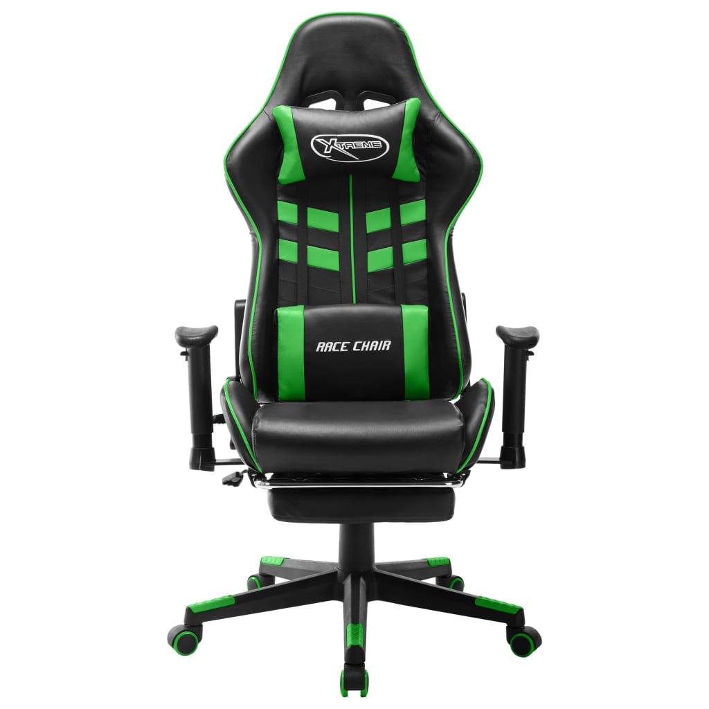 Gaming-Stuhl Schwarz und Blau Kunstleder