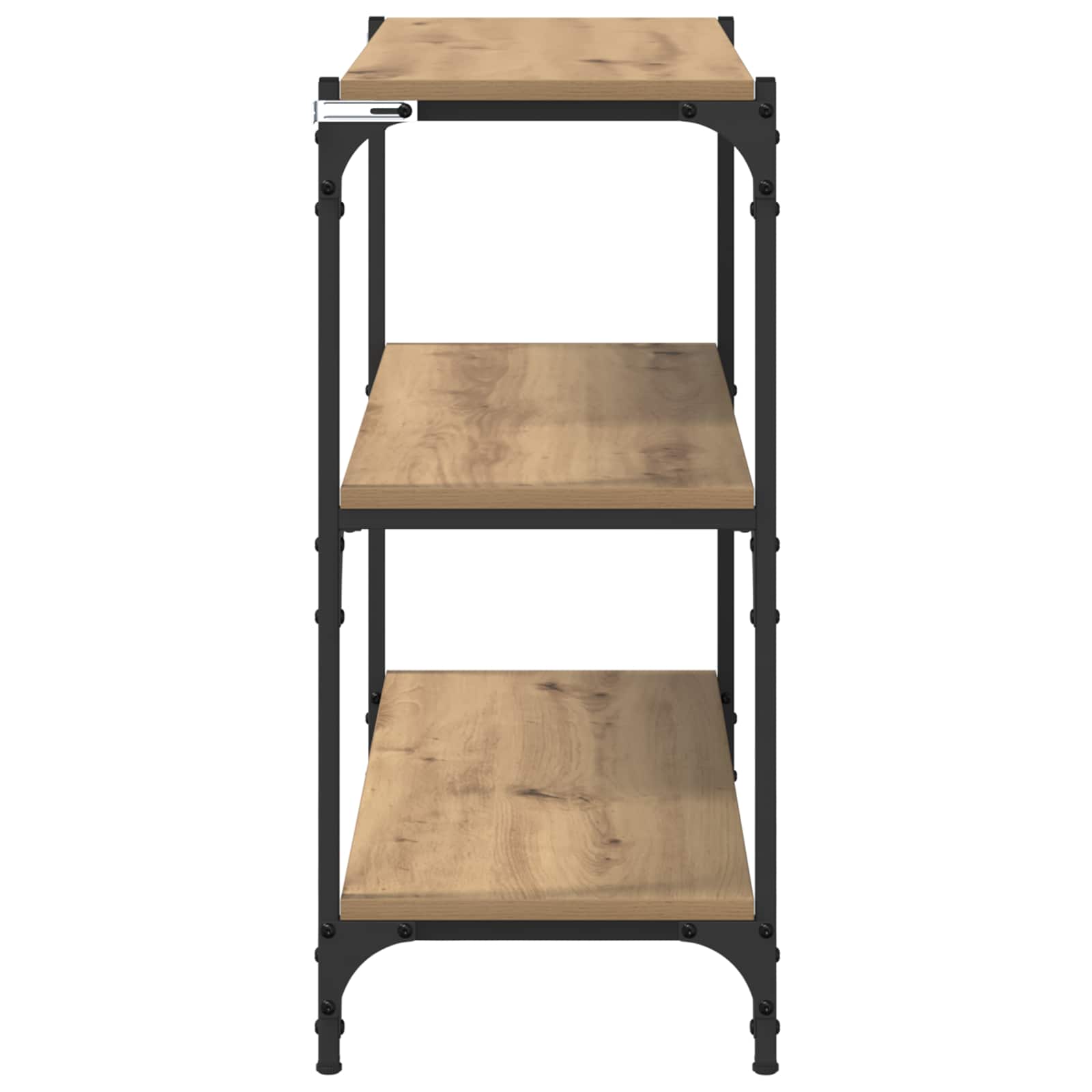 Bücherregal Schwarz 40x33x70,5 cm Holzwerkstoff und Stahl