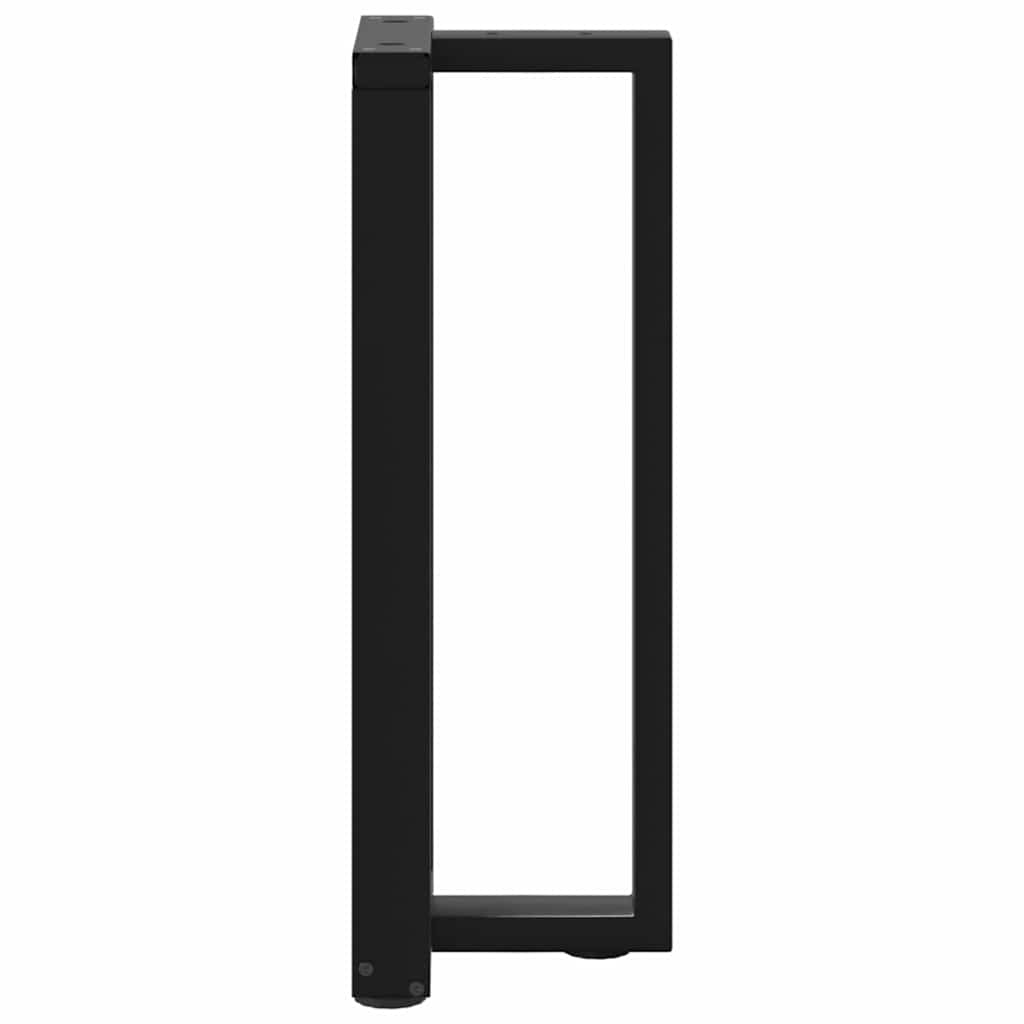 Couchtischbeine T-Form 2 Stk. Schwarz 30x25x(30-31) cm Stahl
