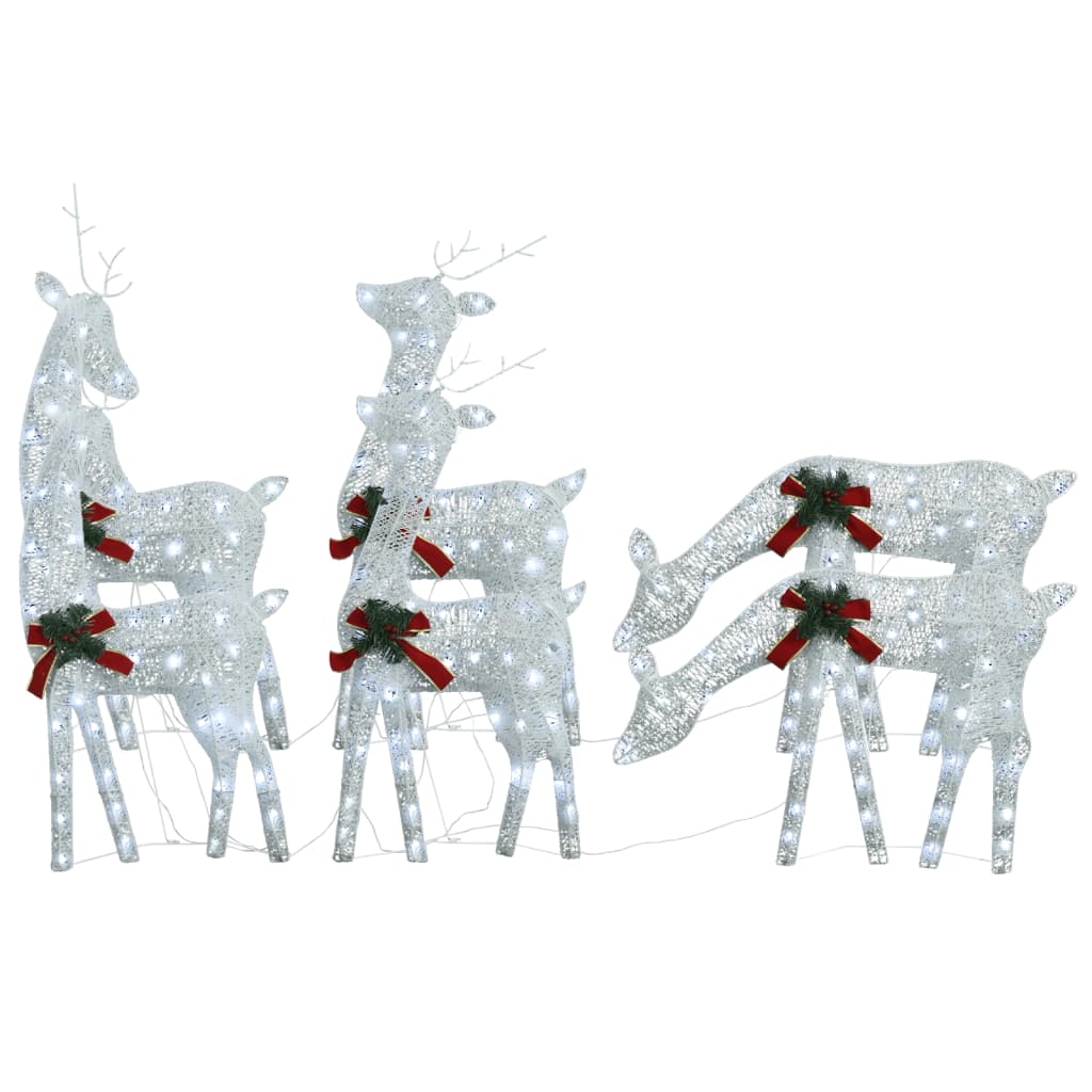 Weihnachtsdeko LED Rentiere 270x7x90 cm Golden Warmweiß