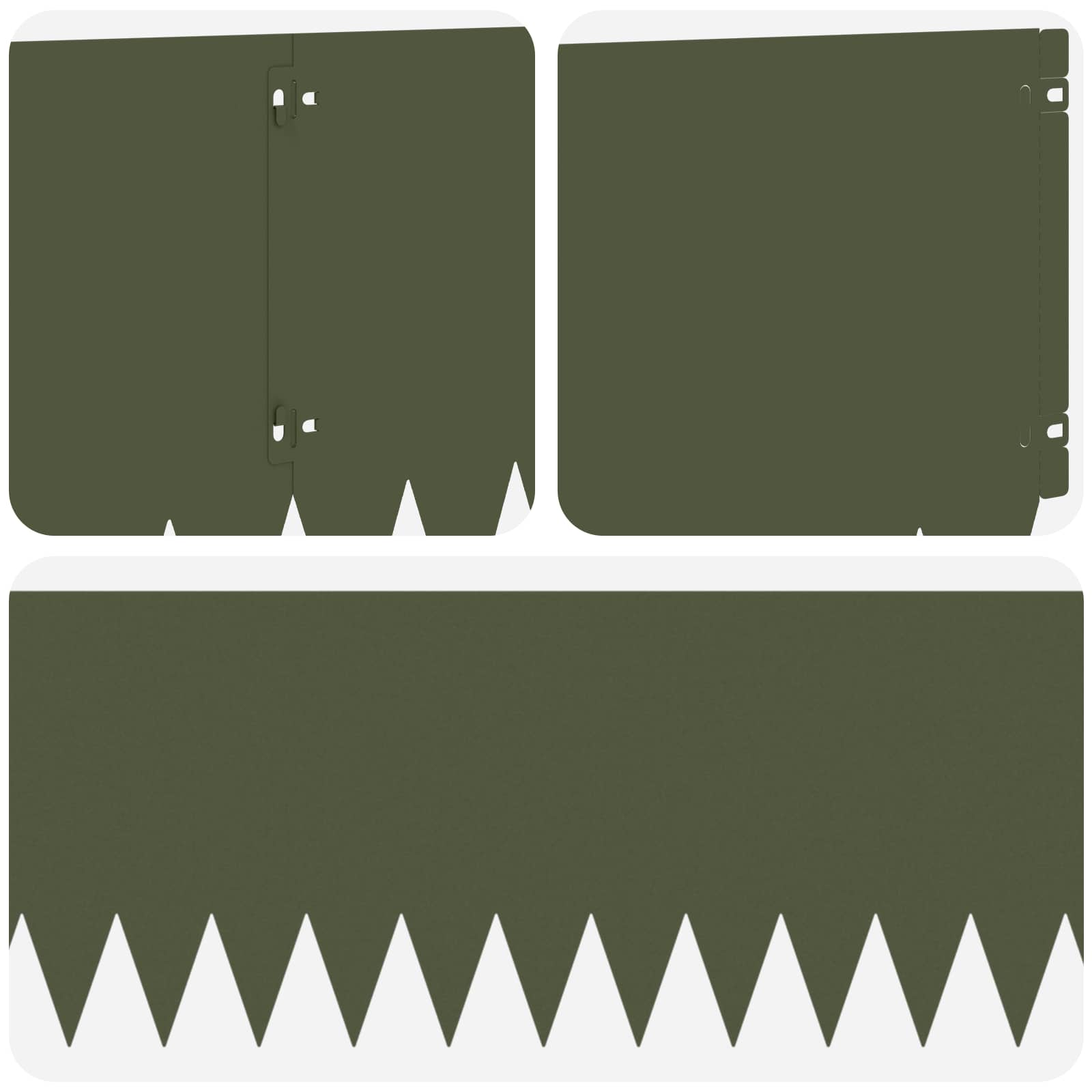 Raseneinfassung 10 pcs 103 x 10 cm Stahl Schwarz