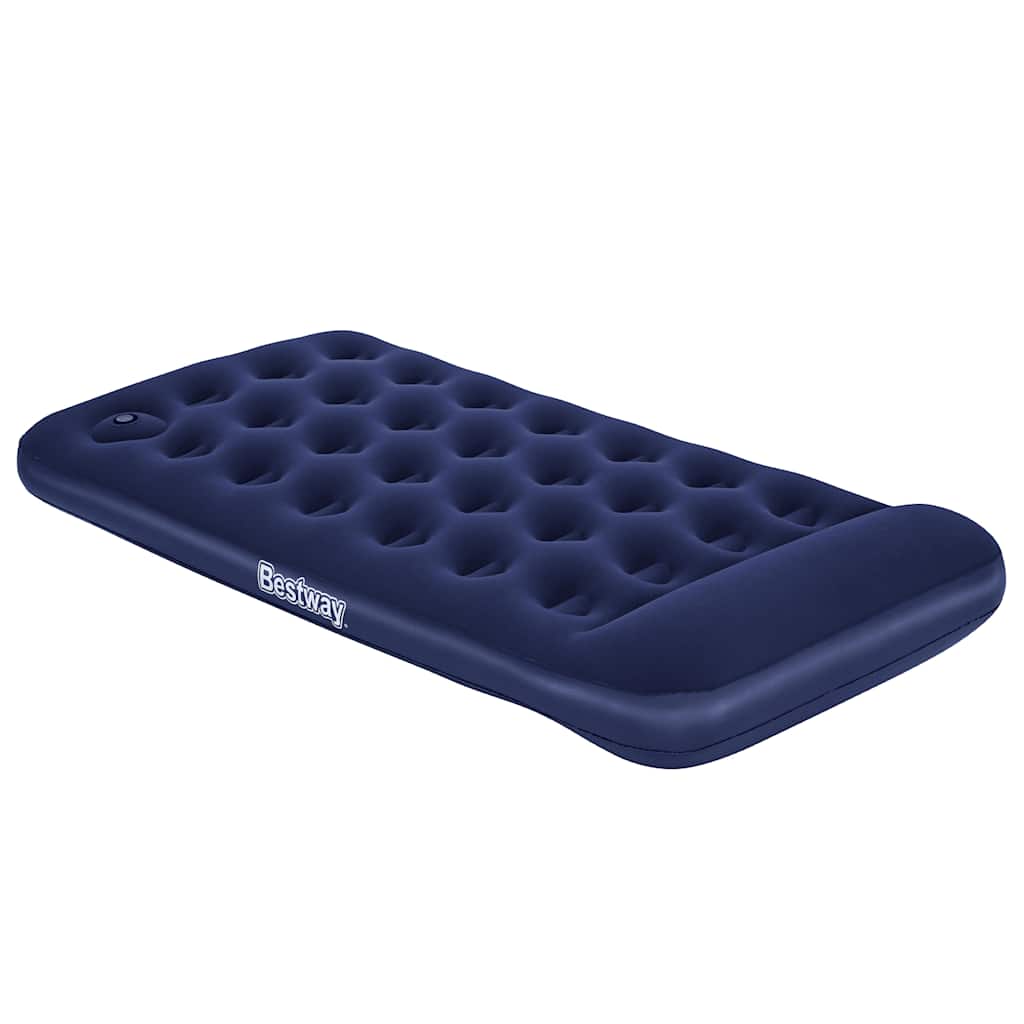 Bestway Luftmatratze Aufblasbar Beflockt mit Fußpumpe 185x76x28 cm