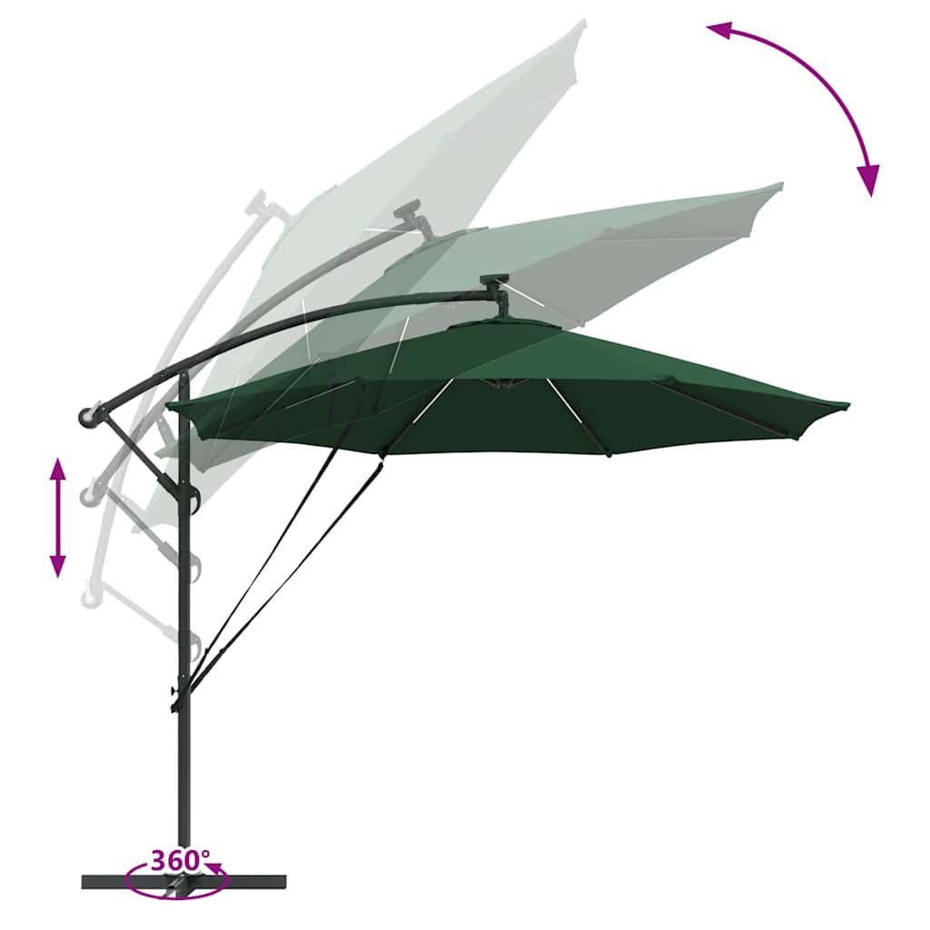 Sonnenschirm Sand 294 x 294 x 248 cm Polyester und Aluminium