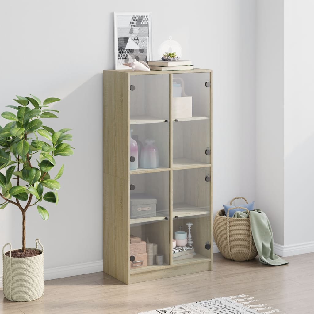 Bücherschrank mit Türen Weiß 136x37x142 cm Holzwerkstoff
