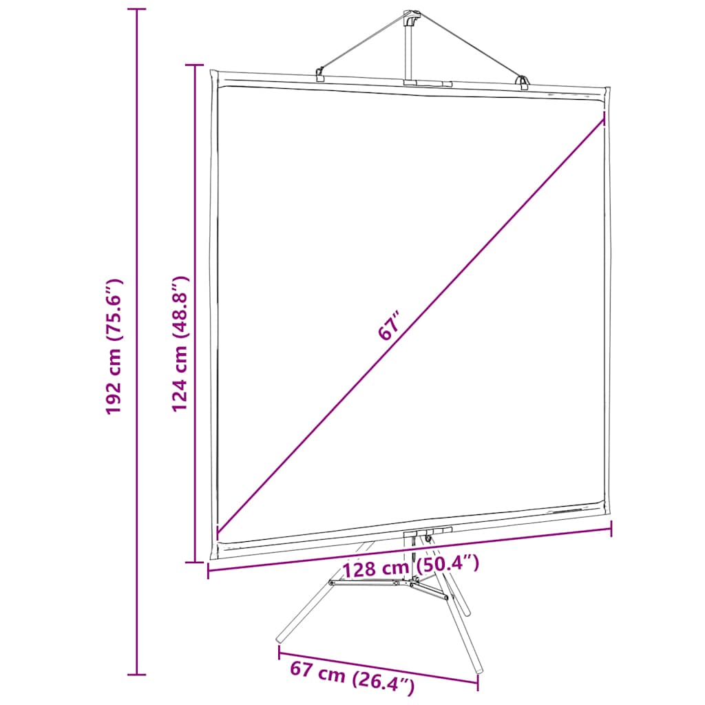 Projektionsleinwand mit Stativ 50 Zoll 4:3