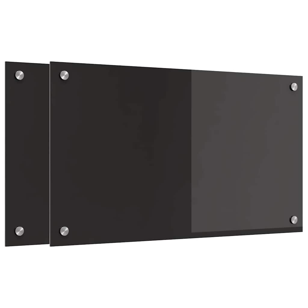 Küchenrückwand 2 pcs Weiß 70 x 40 cm Gehärtetes Glas