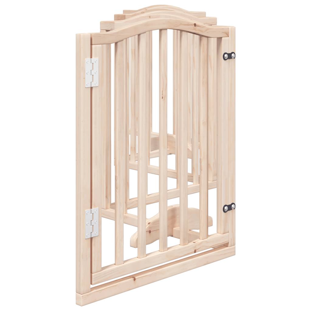 3-tlg. Hundetor Faltbar 150 cm Pappelholz