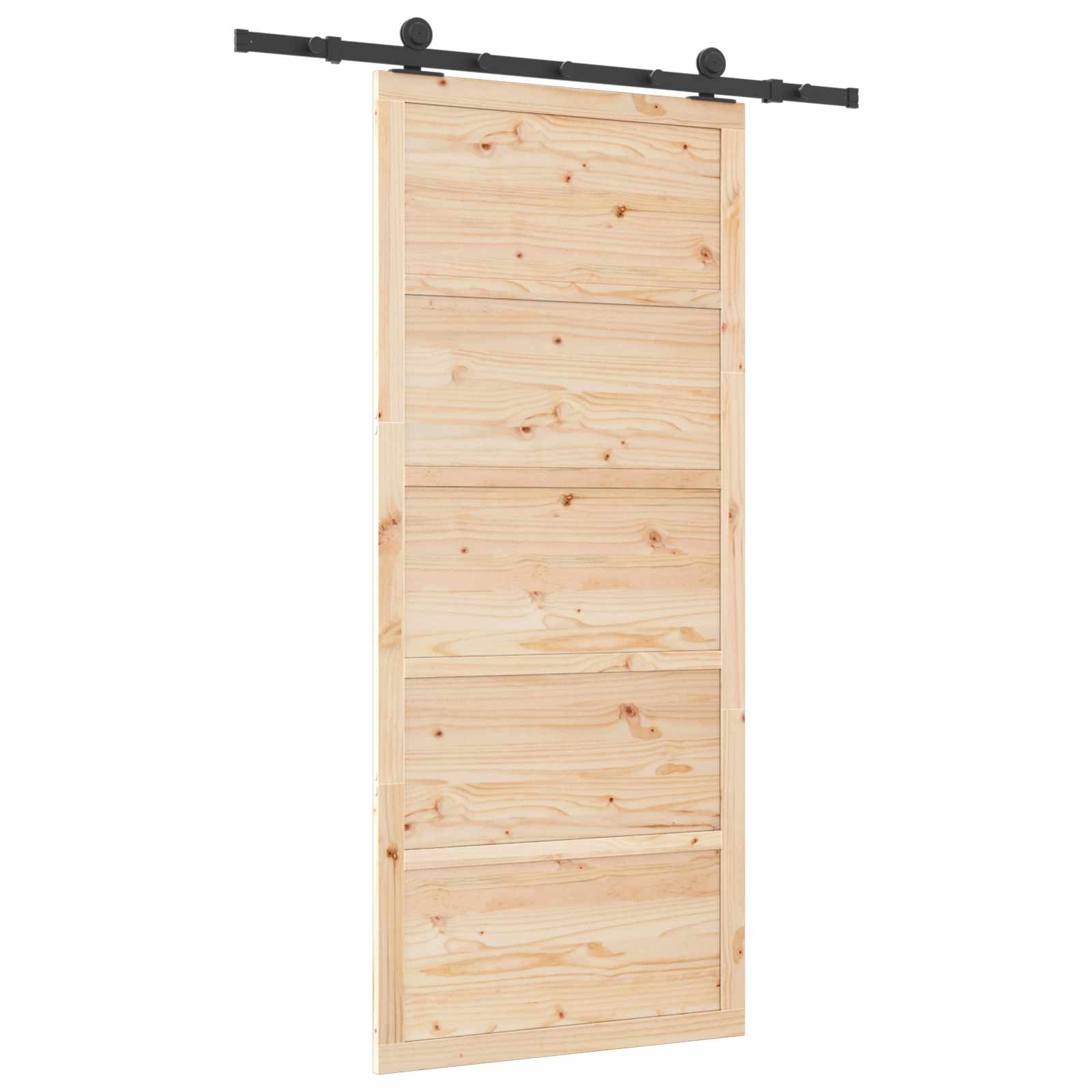 Schiebetür Natur 100 x 208 cm Massives Kiefernholz