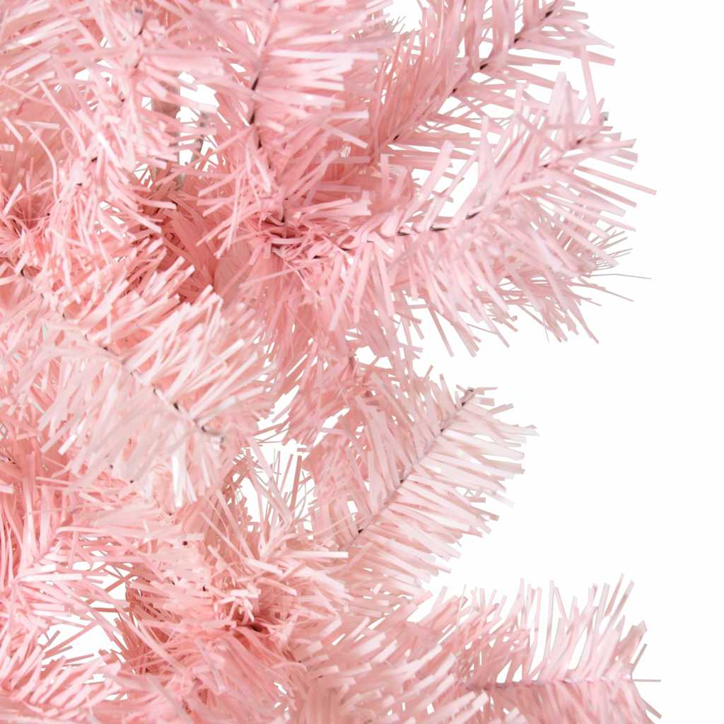 Künstlicher Halb-Weihnachtsbaum mit Ständer Schlank Weiß 180 cm