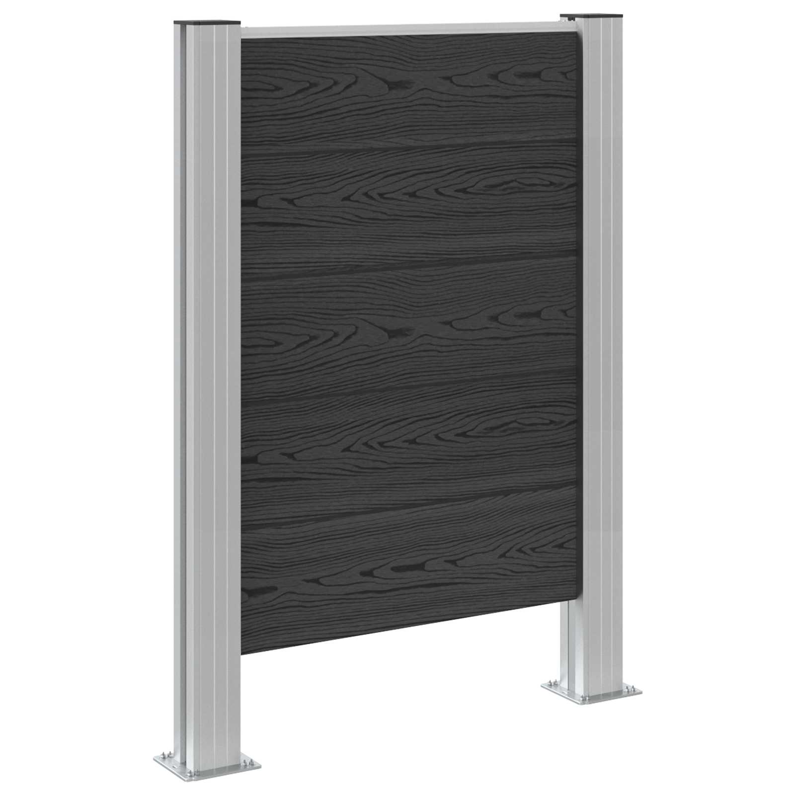 Mülltonnenzaun Braun 161 x 85 x 115 cm Aluminium und WPC