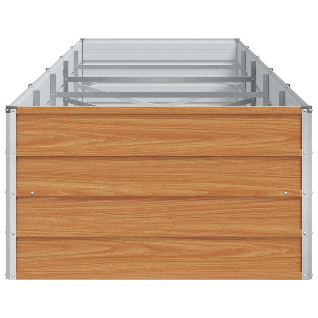 Hochbeet Hellbraun 100 x 100 x 77 cm Verzinkter Stahl