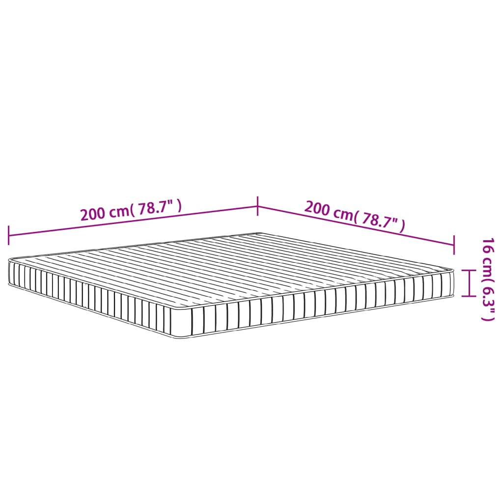 Matratze Schaumstoff Mittelweich 80x200 cm