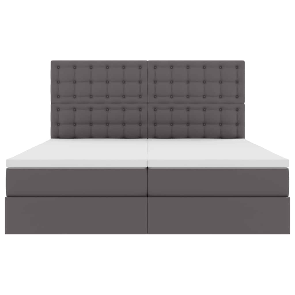 Bett mit Stauraum und LED Schwarz 180 x 200 cm Kunstleder