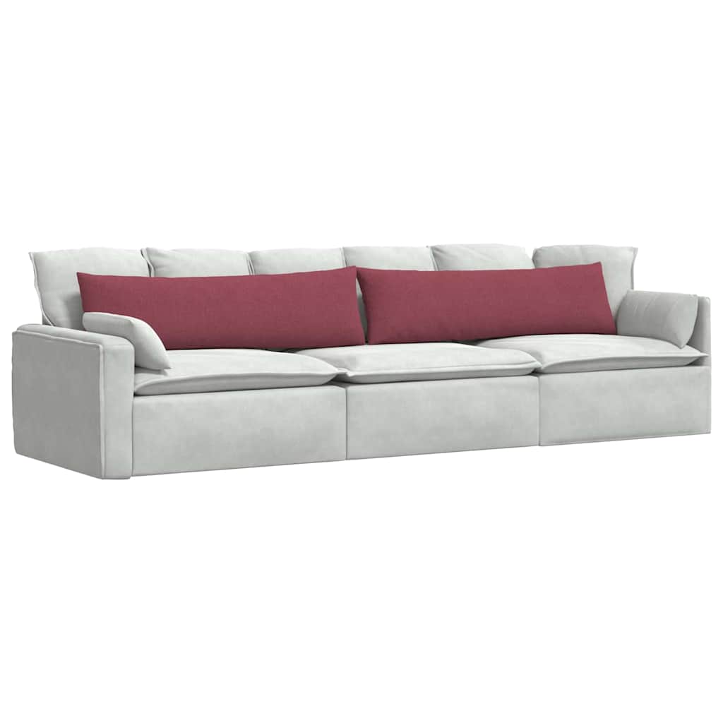 Sofakissen 2 pcs Hellgrau 50 x 30 cm Stoff