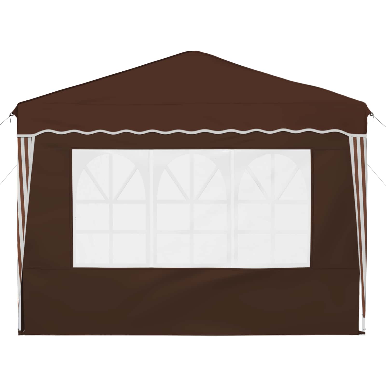 Pop-up Partyzelt 288 x 288 x 245 cm Creme Oxford-Stoff