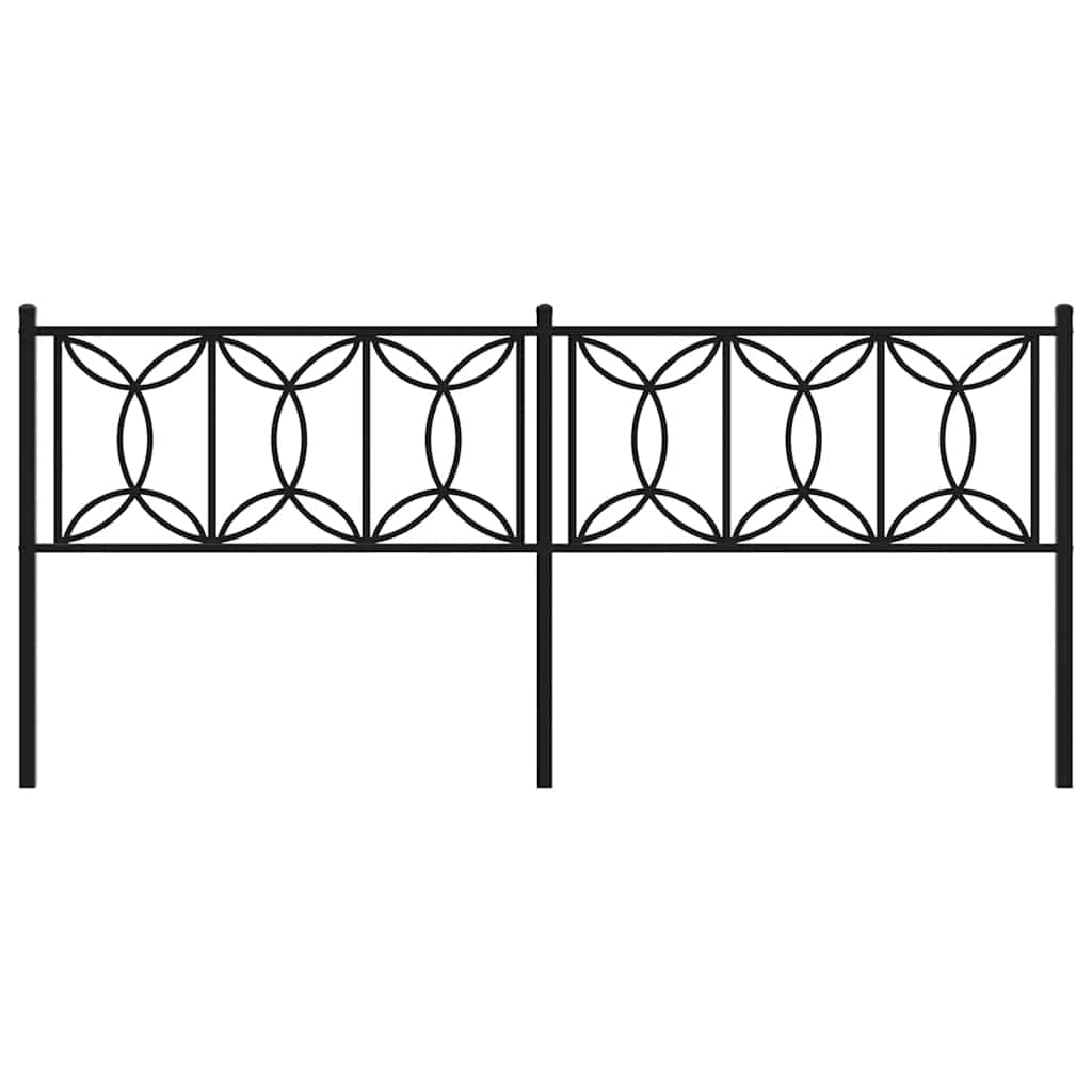 Ersatz-Kopfteil Metall Schwarz 100 cm
