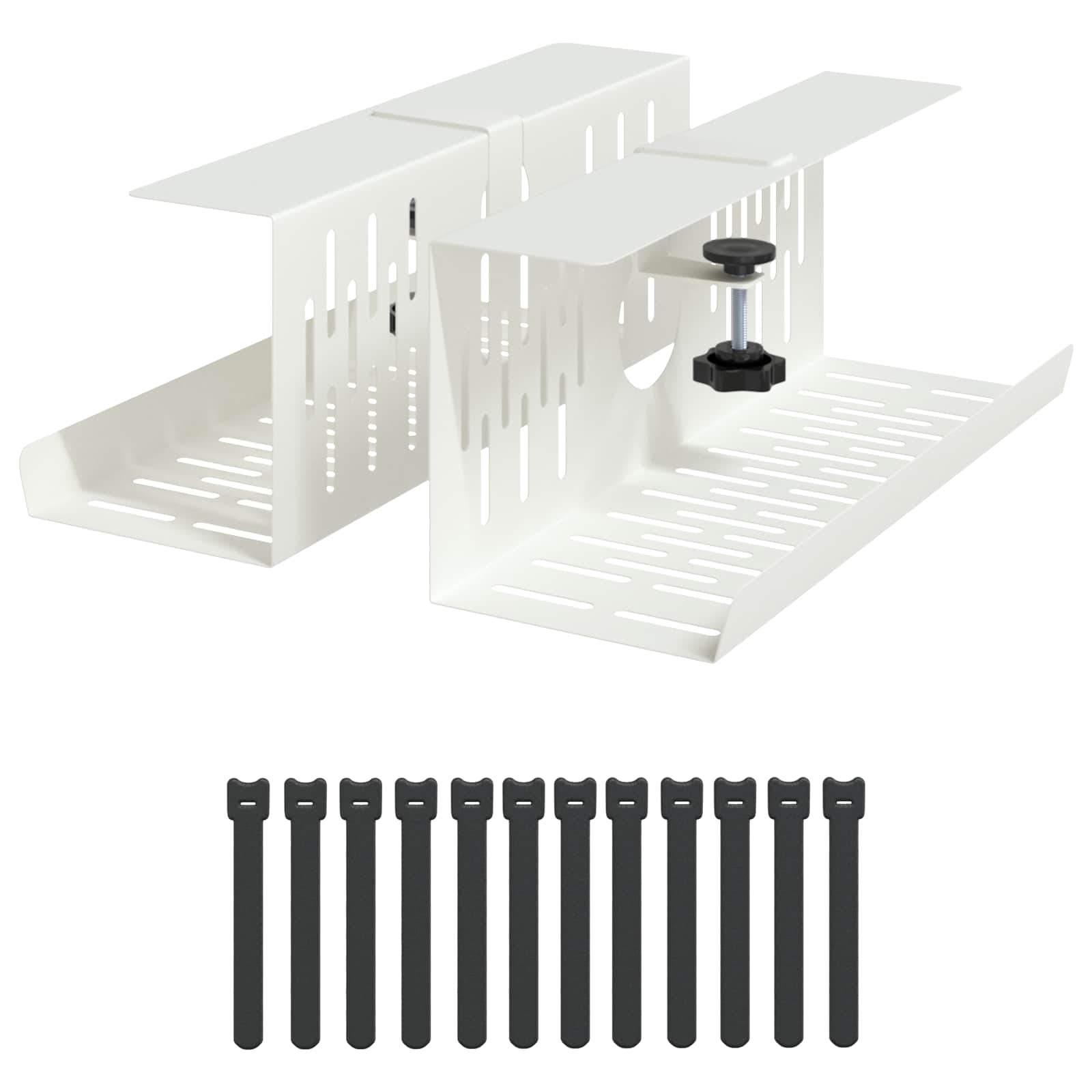 Unter dem Schreibtisch Kabelmanagement Tray 2 Stk. Anthrazit