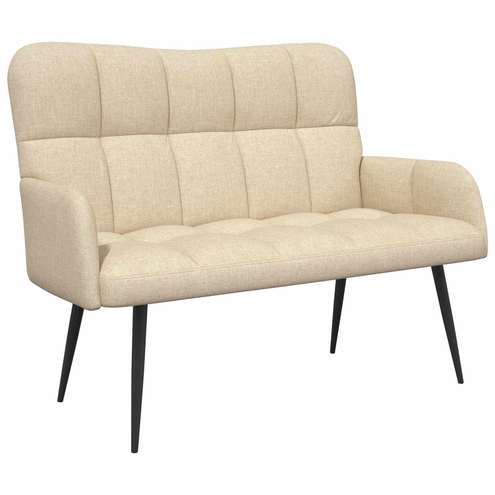 2-Sitzer Sofa Hellgrau 115 x 61 x 87 cm Stoff
