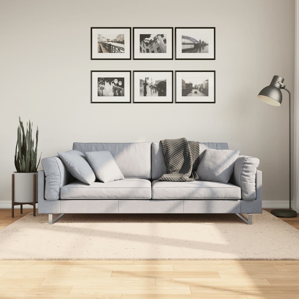 Teppich HUARTE Kurzflor Weich und Waschbar Anthrazit 60x110 cm