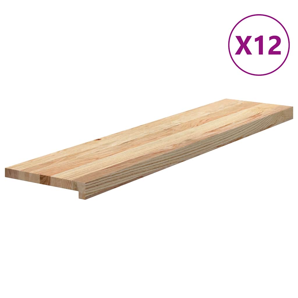 Treppenstufen 4 Stk. Unbehandelt 70x25x2 cm Massivholz Eiche