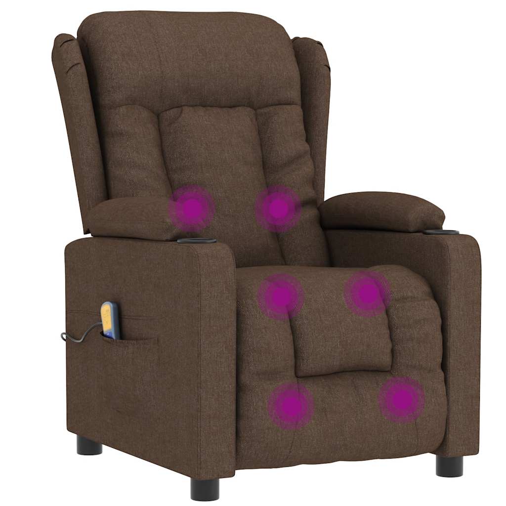 Massagesessel Hellgrau Stoff
