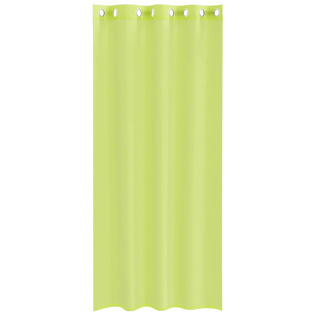 Voile Vorhänge mit Ösen 2 Stk. Apfelgrün 140x140 cm