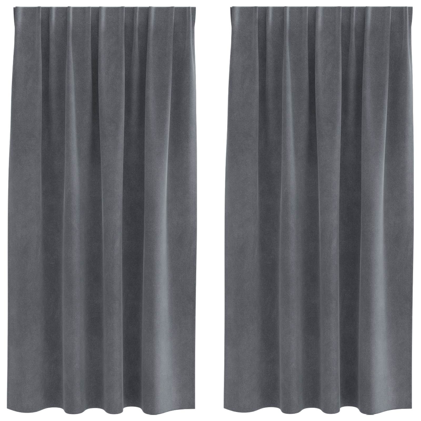 Verdunkelungsvorhänge 2 pcs Schwarz 140 x 140 cm Samt