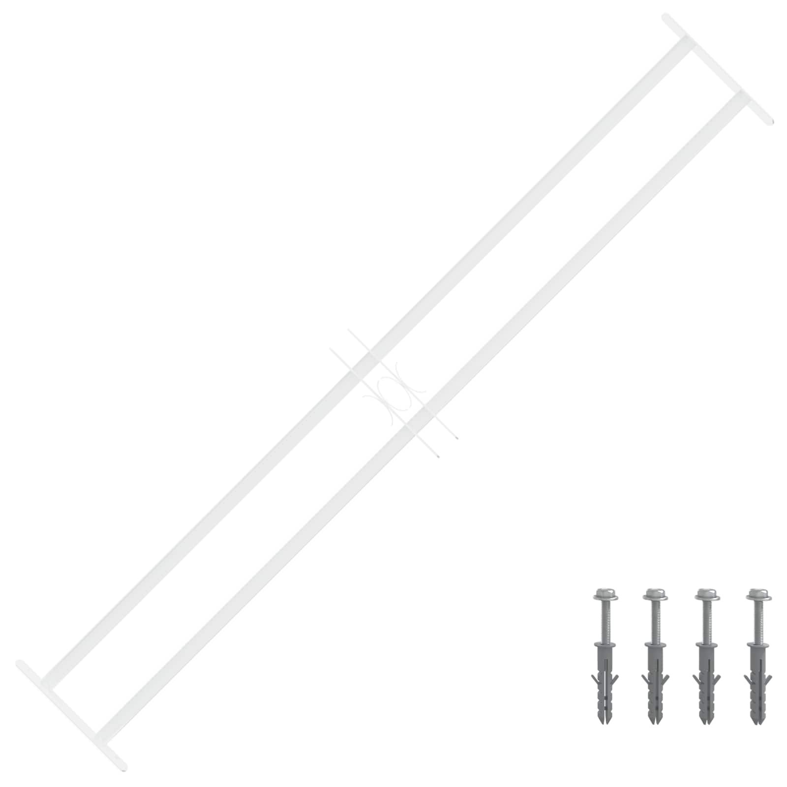 Sicherheitsgitter für Fenster mit 2 Querstangen 43-74 cm