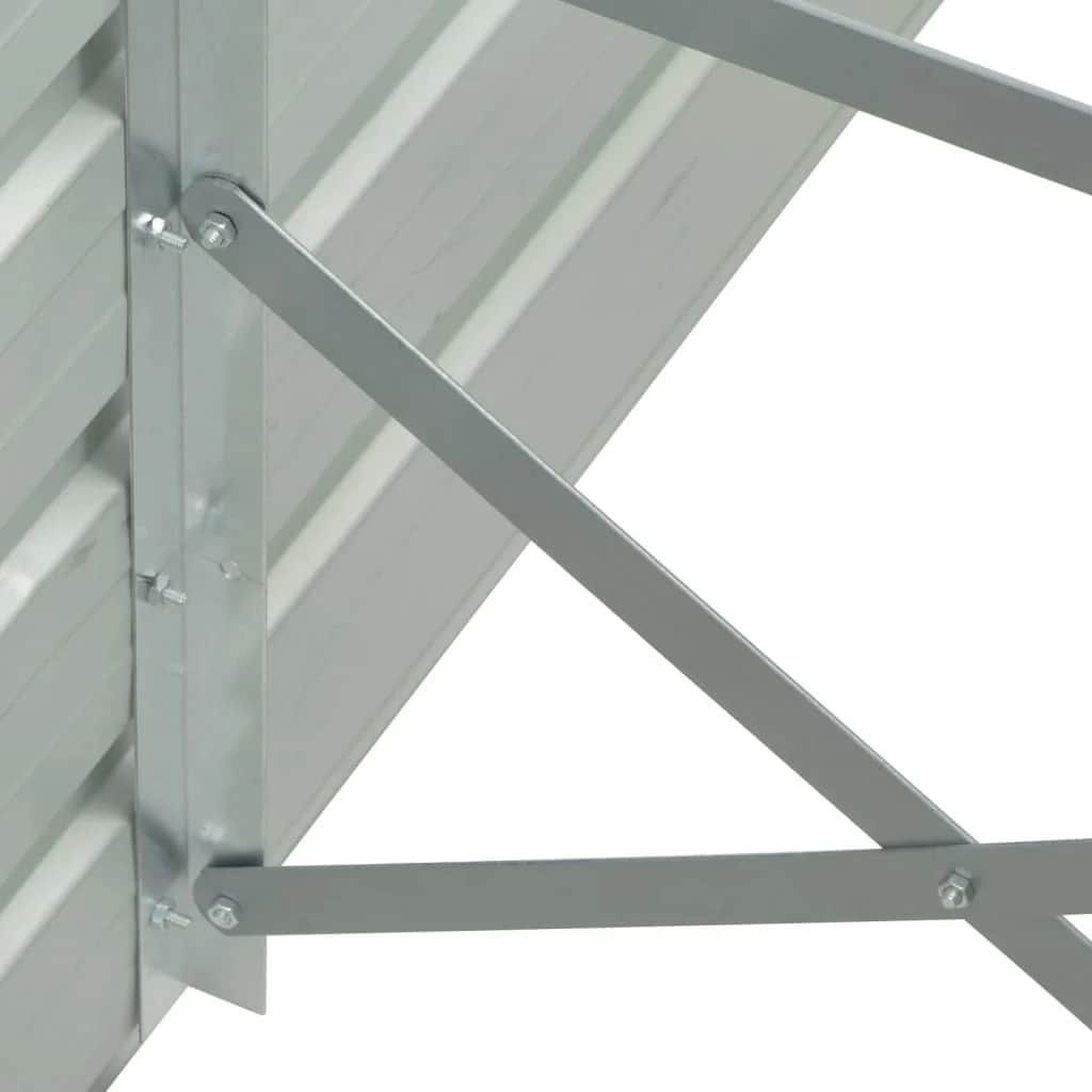 Hochbeet 160 x 80 x 77 cm Verzinkter Stahl Grau