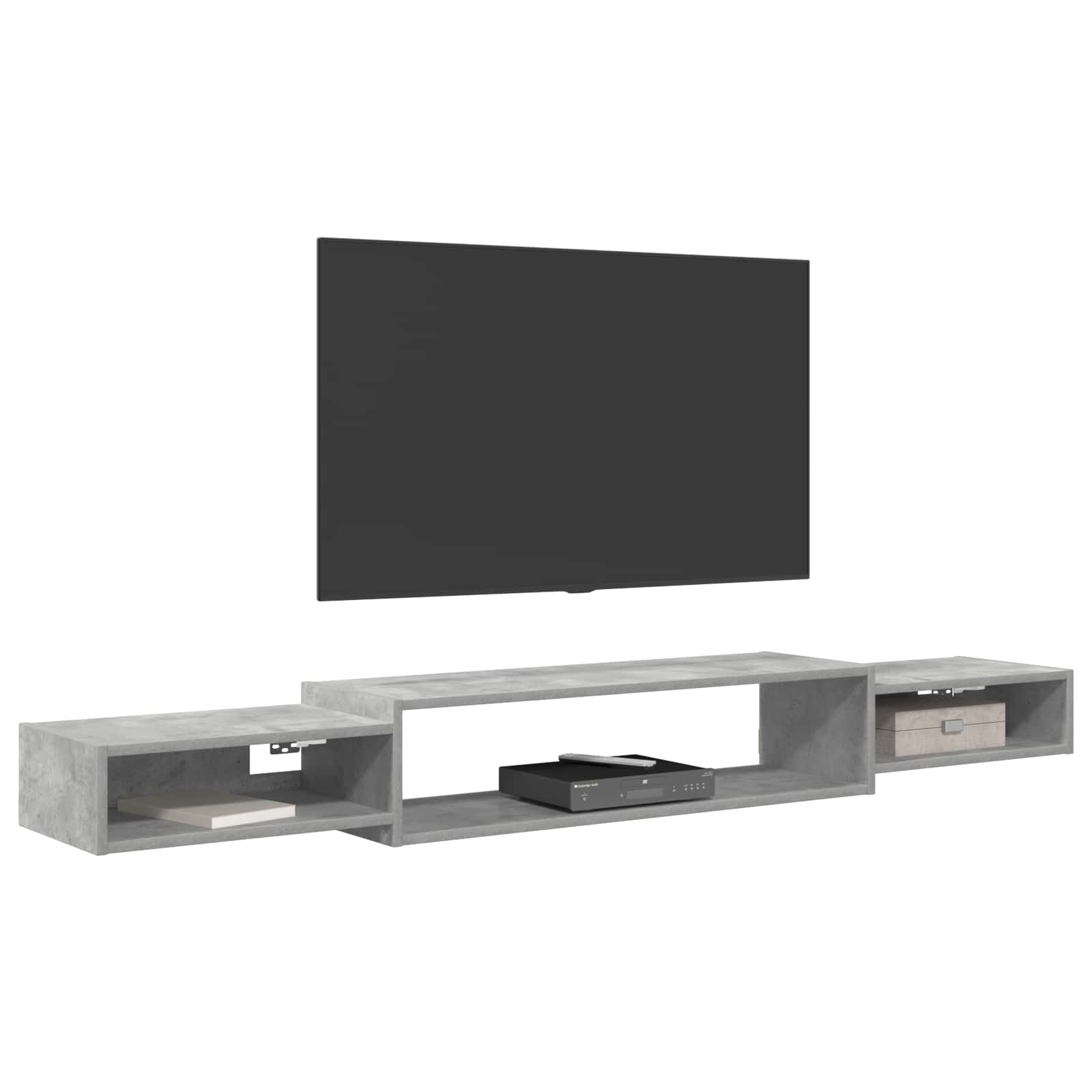 Wandmontierter TV-Schrank Wandhalterung Weiß 140 x 28 x 21 cm