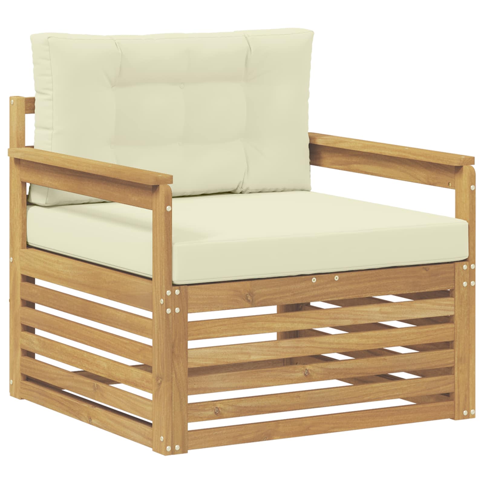 2 Stück Outdoor-Sofa Natur