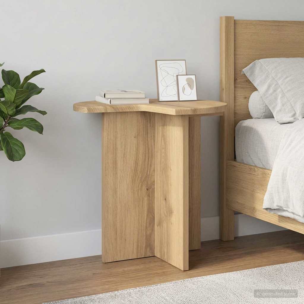 Beistelltisch mit Speicher Weiß Ø 39 x 38 cm Holzwerkstoff