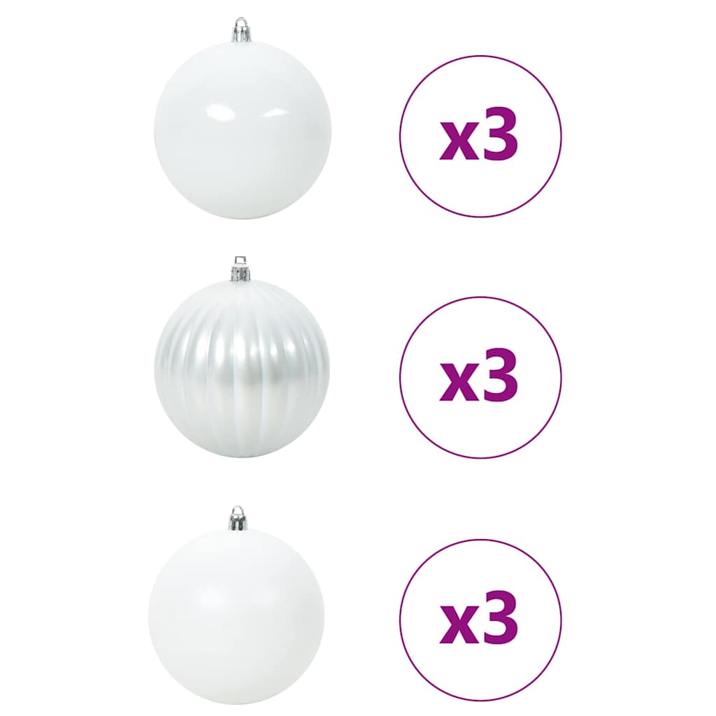 Weihnachtsbaumkugel Set XL 9 pcs Rot Kunststoff