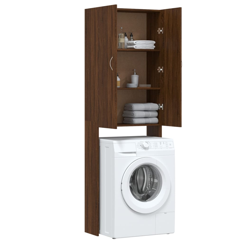 Waschmaschinenschrank Weiß 64x25,5x190 cm