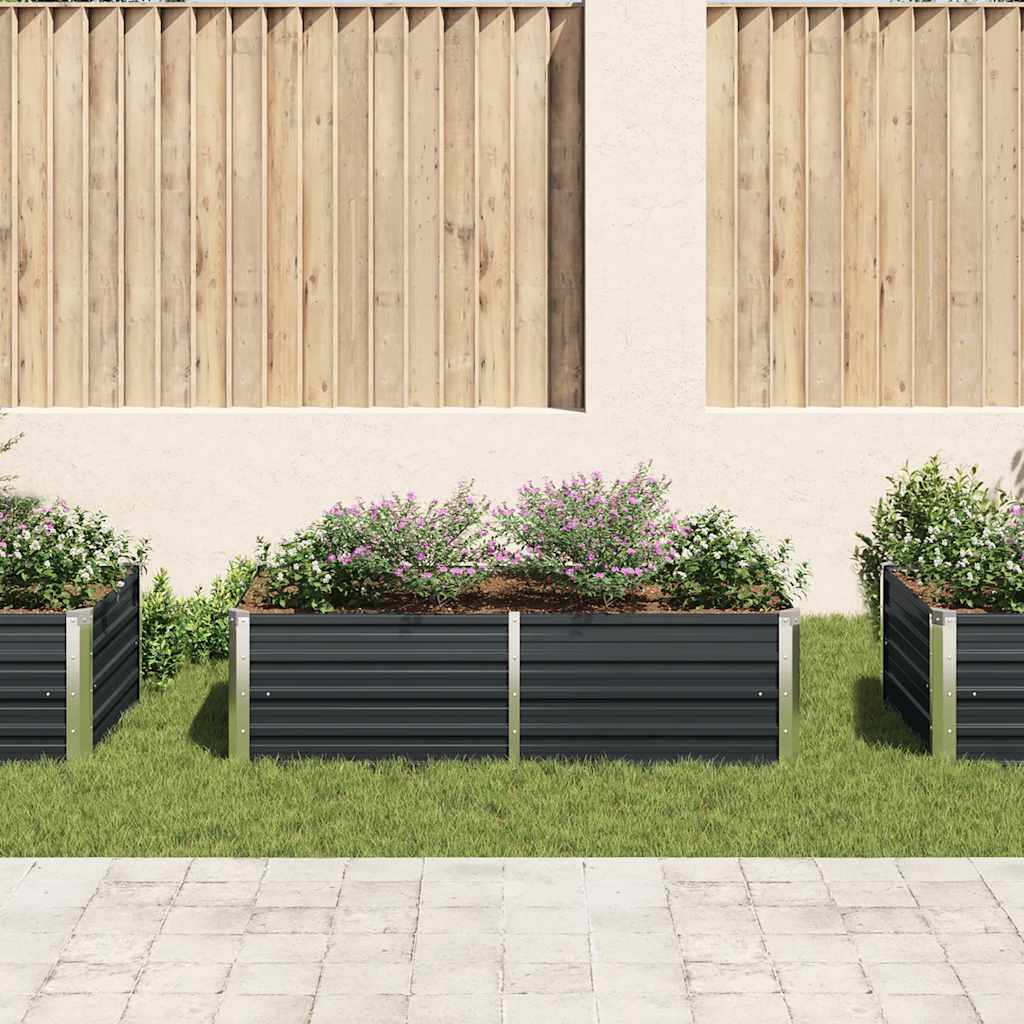 Hochbeet Anthrazit 160 x 80 x 77 cm Verzinkter Stahl