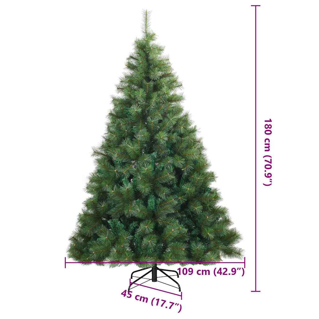 Künstlicher klappbarer Weihnachtsbaum Grün 120 cm PVC, Stahl