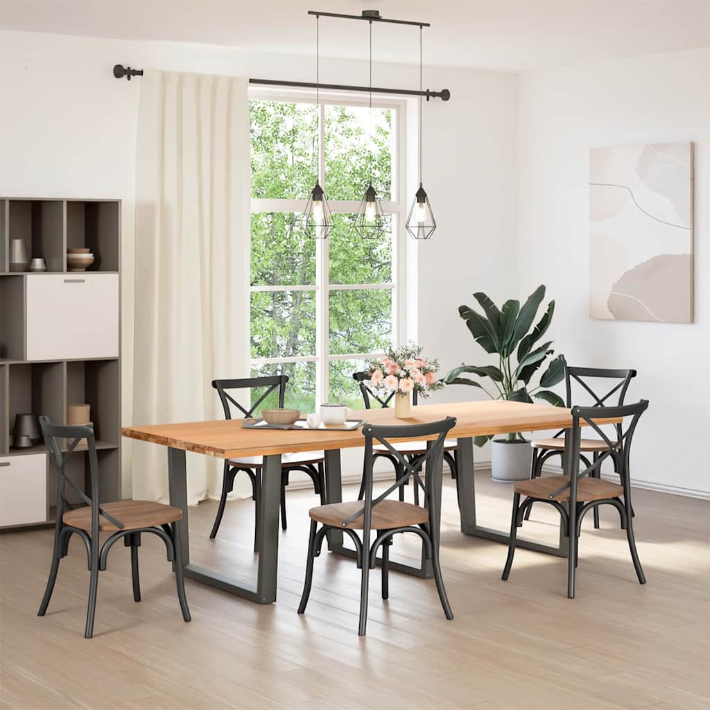 Couchtischbeine V-Form 2 Stück Schwarz 30x(30-31,3) cm Stahl