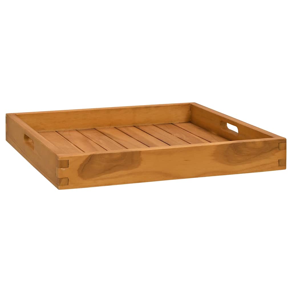 Serviertablett 60x60 cm Massivholz Teak