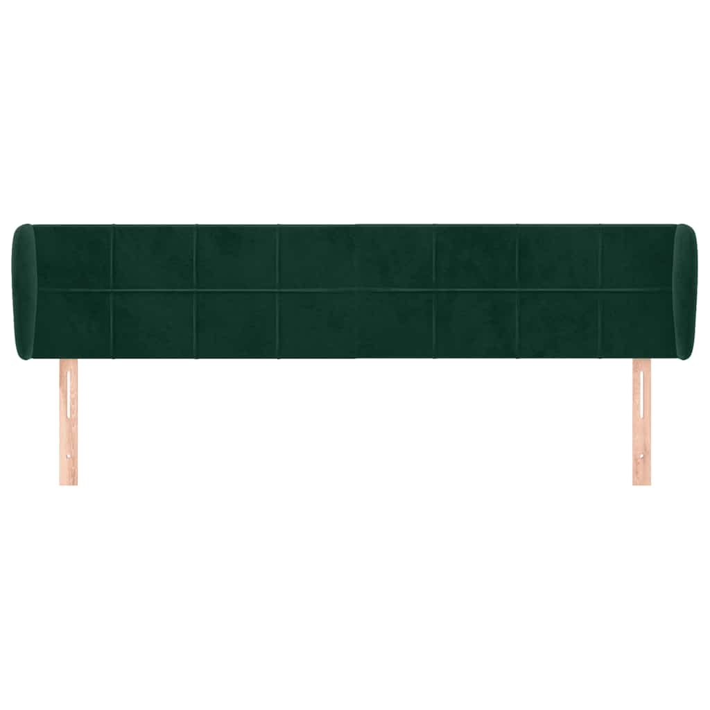 Kopfteil mit Ohren Dunkelblau 93x23x78/88 cm Samt