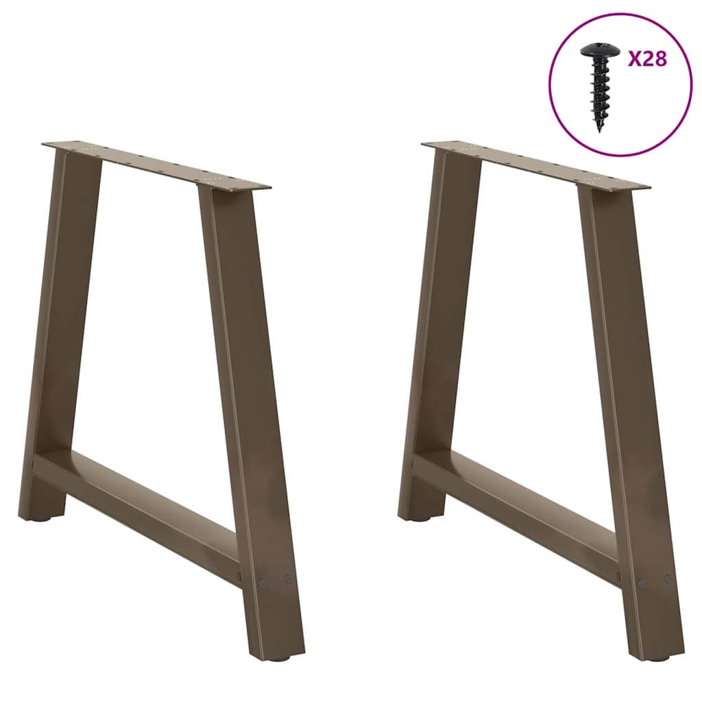 Couchtischbeine A-Form 2 Stk. 30x(30-31) cm Stahl