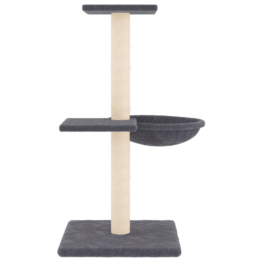 Kratzbaum mit Sisal-Kratzsäulen Creme 72 cm